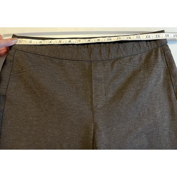 J. Jill Ponte Slim Leg Pant Women’s Medium Gray Mid-Rise Pull-On Stretch Knit - Picture 8 of 10